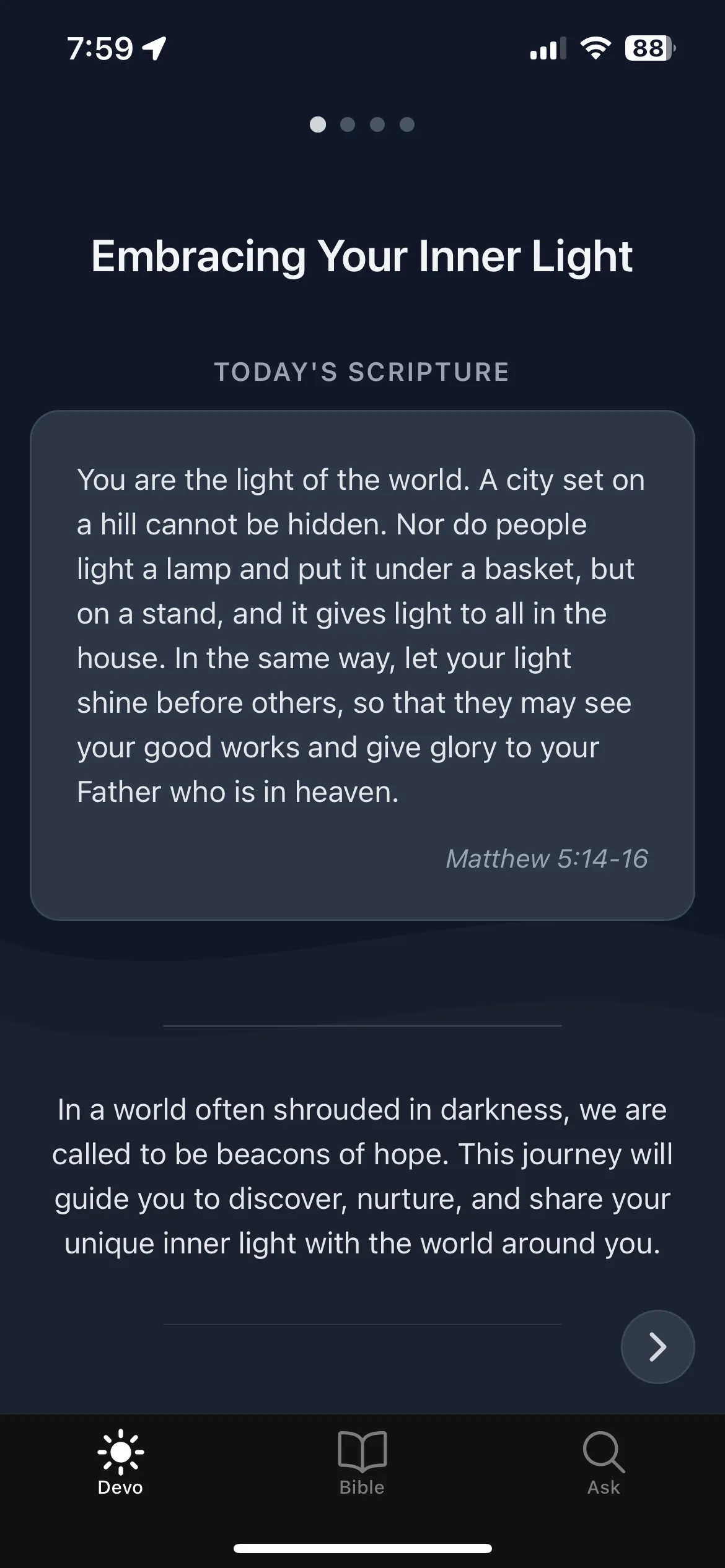 Devotional - Main View