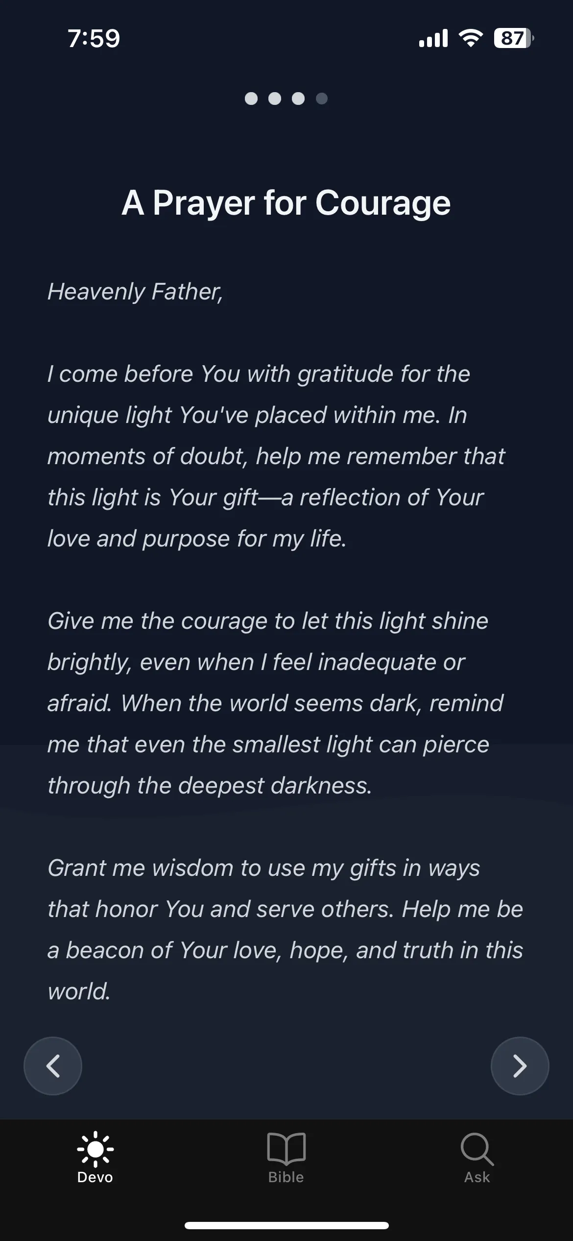 Devotional - Main View