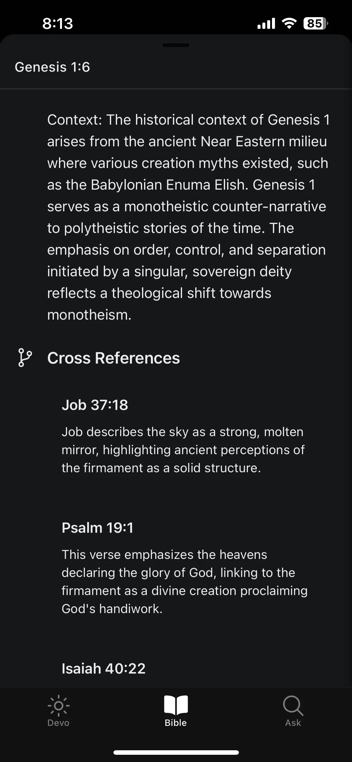 Bible Reading - Main View